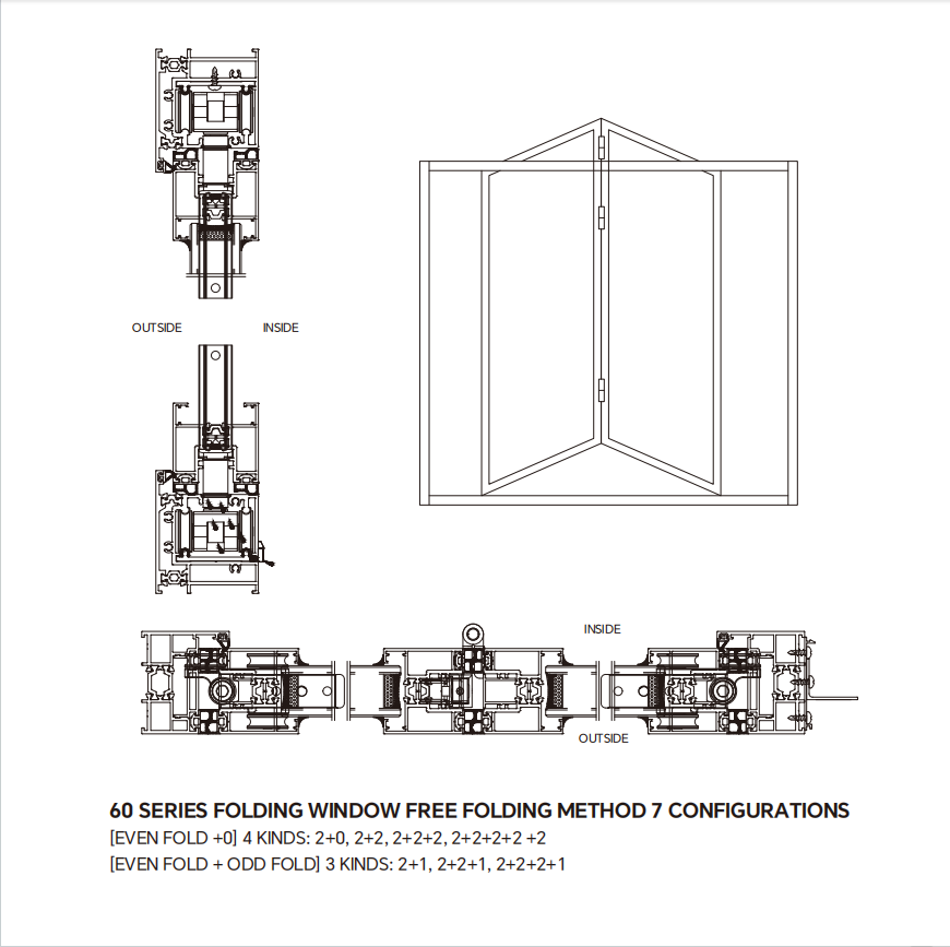 60 SERIES FOLDING  WINDOW DRAWING